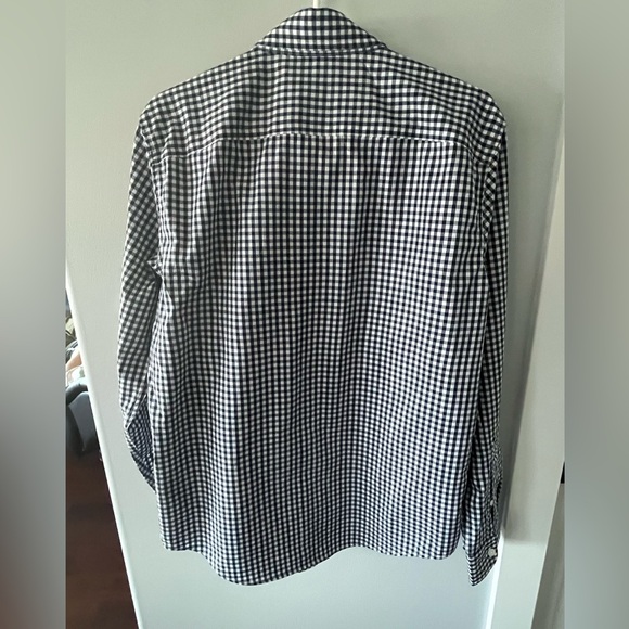 Men’s Abercrombie & Fitch Navy check buttondown size L - Picture 3 of 4